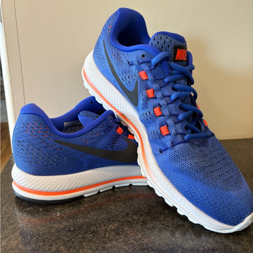 Nike Zoom Vomero 12 Royal Blue 
with Orange Fade Running Shoes